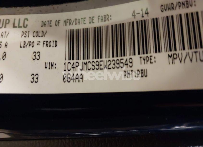 Photo 9 of 2014 Jeep Cherokee NORTH (VIN 1C4PJMCS9EW239549)