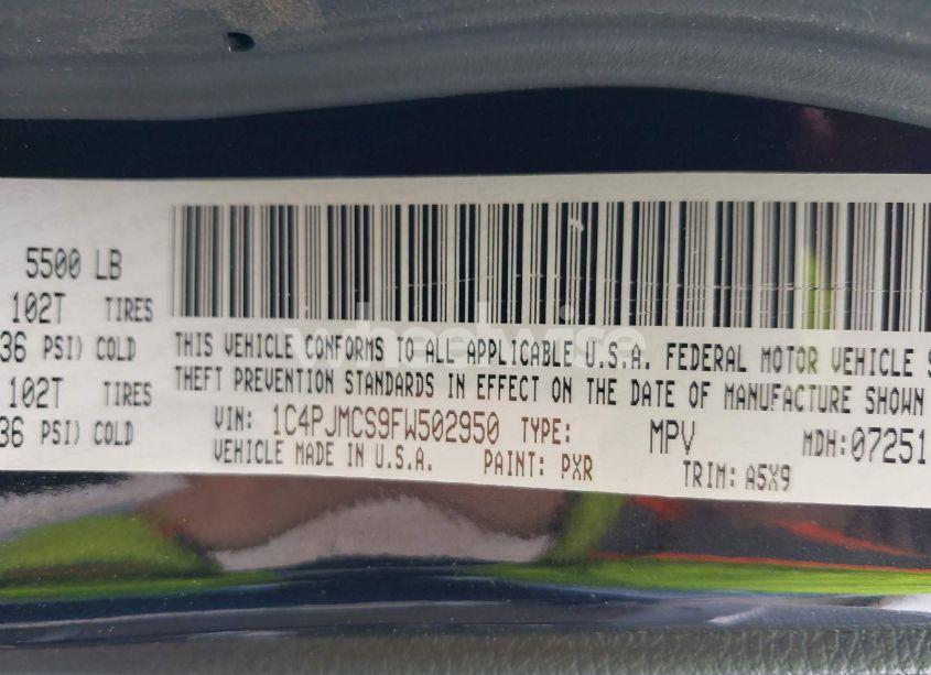 Photo 9 of 2015 Jeep Cherokee LATITUDE (VIN 1C4PJMCS9FW502950)