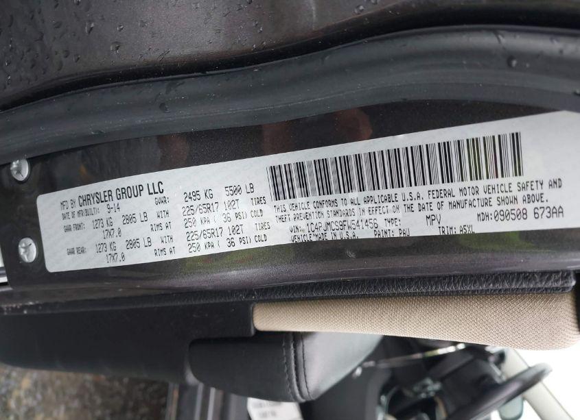 Photo 9 of 2015 Jeep Cherokee LATITUDE (VIN 1C4PJMCS9FW541456)