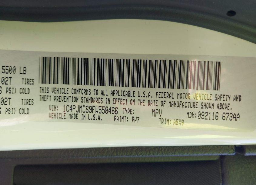 Photo 9 of 2015 Jeep Cherokee LATITUDE (VIN 1C4PJMCS9FW558466)