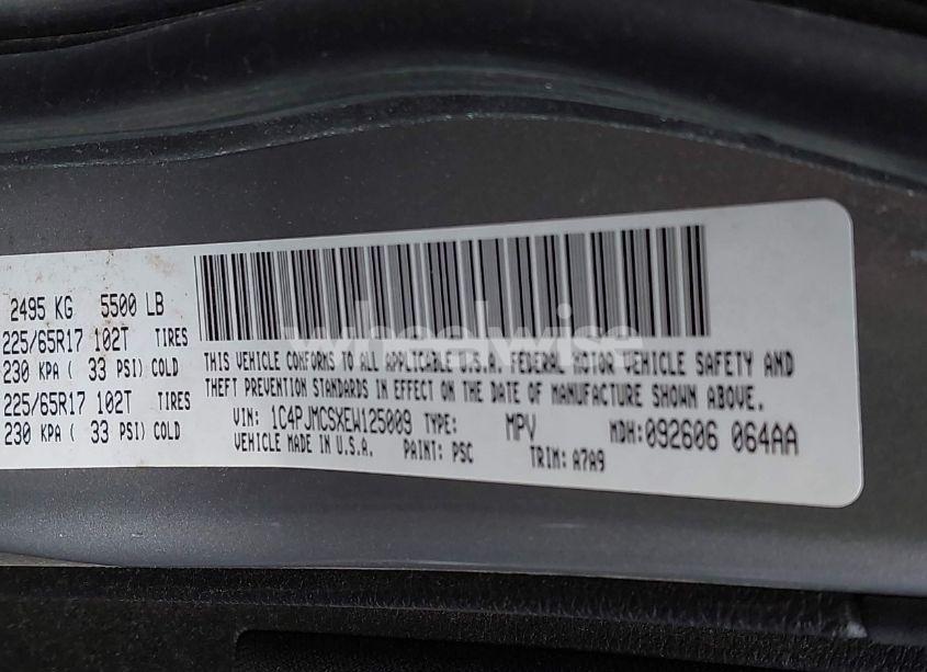 Photo 9 of 2014 Jeep Cherokee LATITUDE (VIN 1C4PJMCSXEW125009)