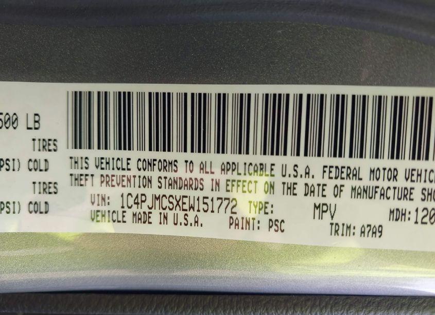 Photo 9 of 2014 Jeep Cherokee LATITUDE (VIN 1C4PJMCSXEW151772)