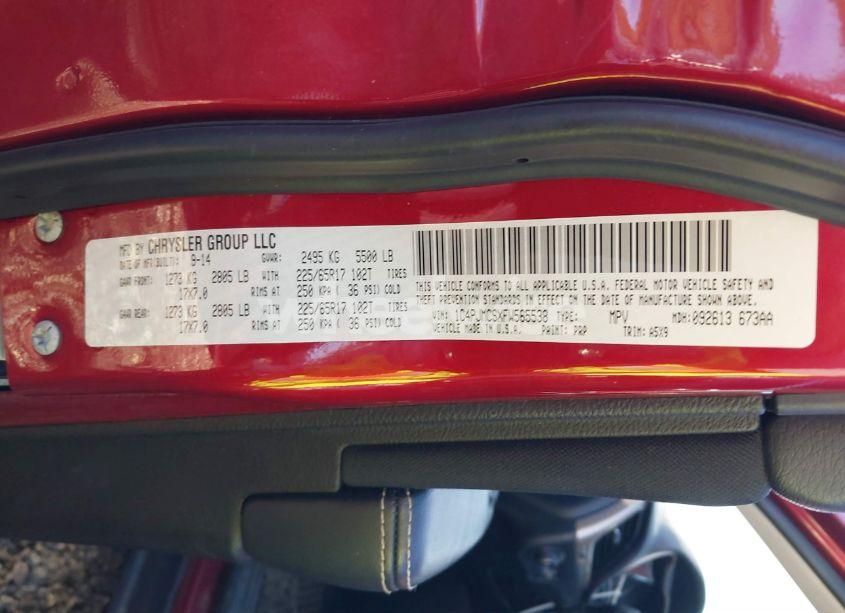 Photo 9 of 2015 Jeep Cherokee LATITUDE (VIN 1C4PJMCSXFW565538)