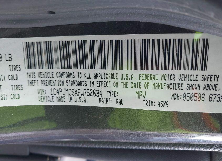 Photo 9 of 2015 Jeep Cherokee LATITUDE (VIN 1C4PJMCSXFW752634)