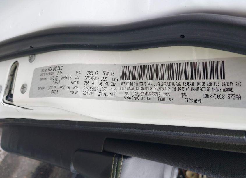 Photo 9 of 2015 Jeep Cherokee LATITUDE (VIN 1C4PJMCSXFW773712)