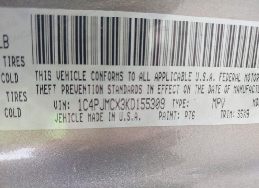 Photo 9 of 2019 Jeep Cherokee LATITUDE 4X4 (VIN 1C4PJMCX3KD155309)