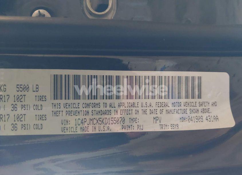 Photo 9 of 2019 Jeep Cherokee LATITUDE 4X4 (VIN 1C4PJMCX5KD155070)