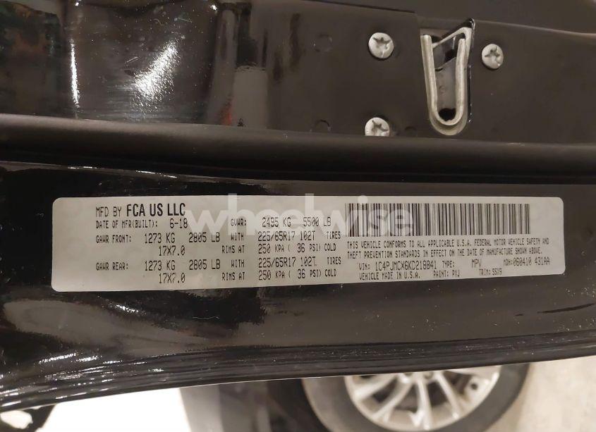 Photo 9 of 2019 Jeep Cherokee LATITUDE 4X4 (VIN 1C4PJMCX6KD218841)