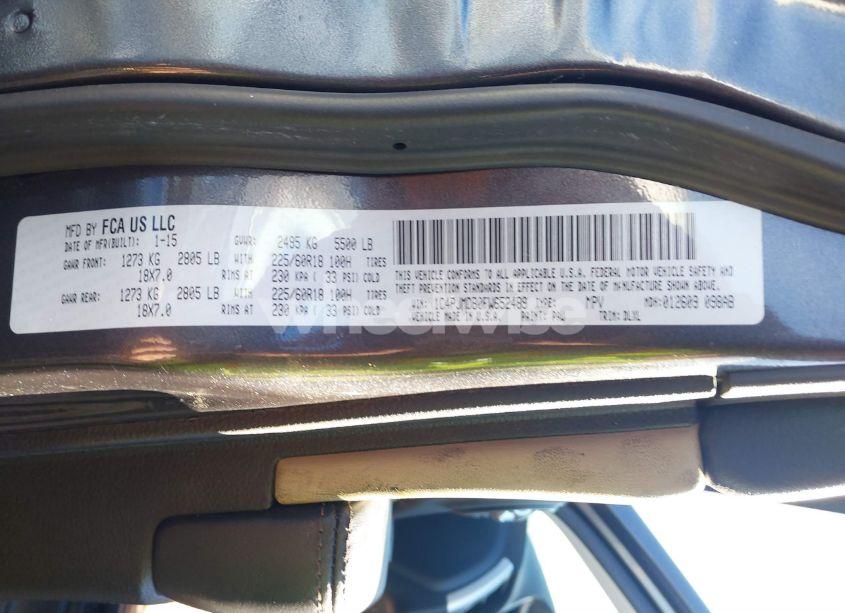 Photo 9 of 2015 Jeep Cherokee LIMITED (VIN 1C4PJMDB0FW652489)