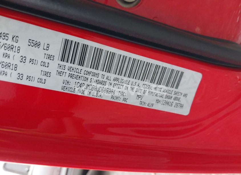 Photo 9 of 2018 Jeep Cherokee LIMITED 4X4 (VIN 1C4PJMDB0JD608304)