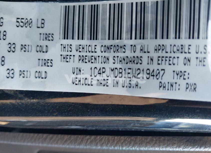 Photo 9 of 2014 Jeep Cherokee LIMITED (VIN 1C4PJMDB1EW219407)