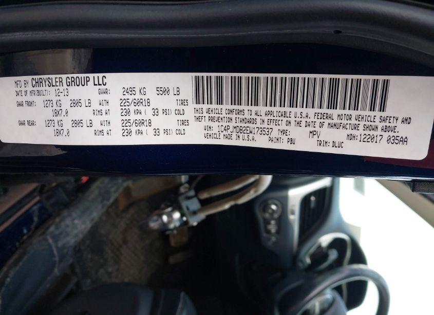 Photo 9 of 2014 Jeep Cherokee LIMITED (VIN 1C4PJMDB2EW173537)