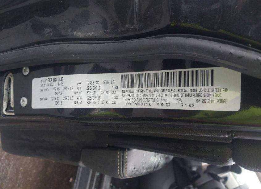 Photo 9 of 2015 Jeep Cherokee LIMITED (VIN 1C4PJMDB2FW773119)