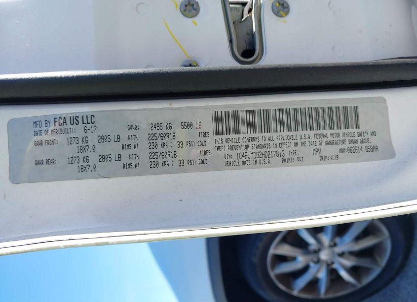 Photo 9 of 2017 Jeep Cherokee LIMITED 4X4 (VIN 1C4PJMDB2HD217813)