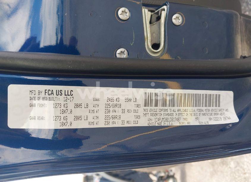 Photo 9 of 2018 Jeep Cherokee LIMITED 4X4 (VIN 1C4PJMDB2JD617487)