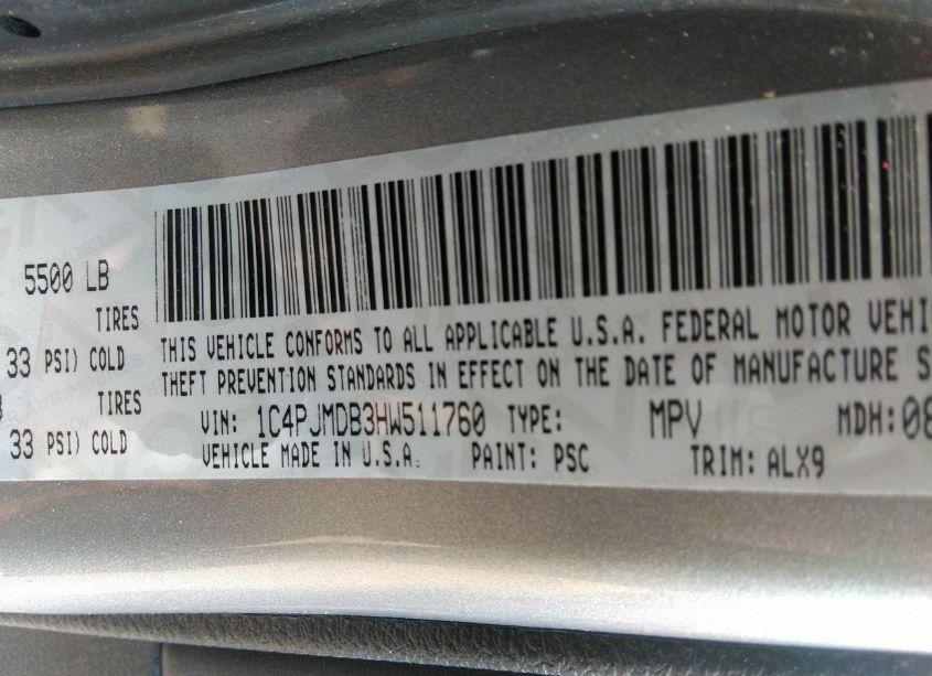 Photo 9 of 2017 Jeep Cherokee LIMITED 4X4 (VIN 1C4PJMDB3HW511760)