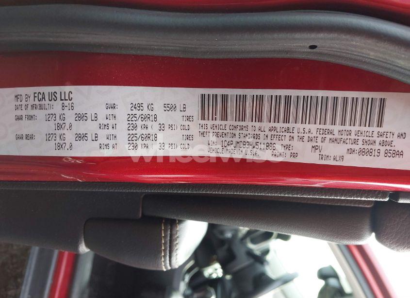 Photo 9 of 2017 Jeep Cherokee LIMITED 4X4 (VIN 1C4PJMDB3HW511886)