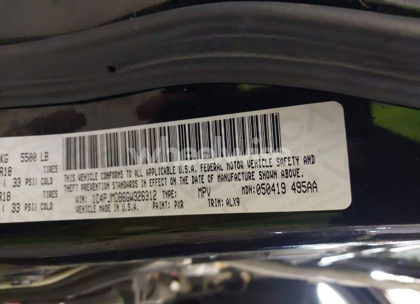 Photo 9 of 2016 Jeep Cherokee LIMITED (VIN 1C4PJMDB6GW326312)