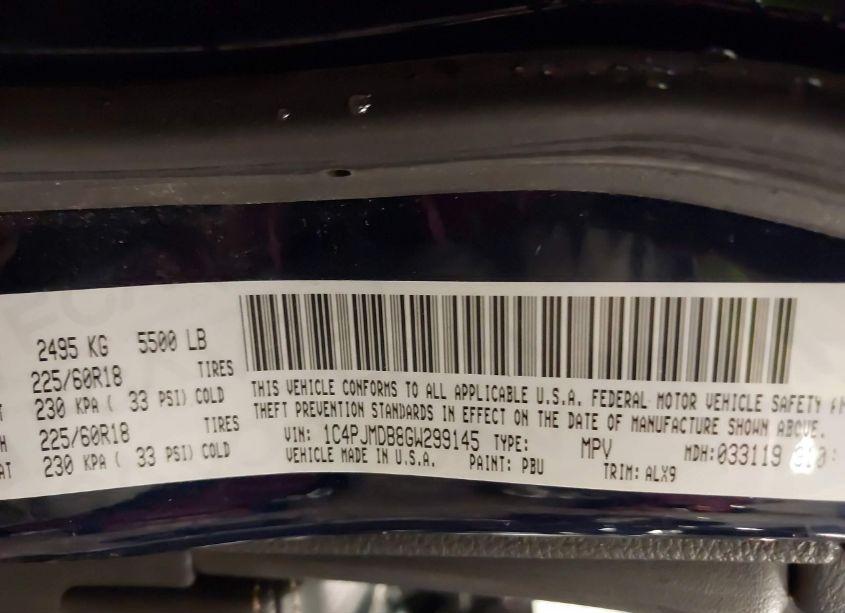 Photo 9 of 2016 Jeep Cherokee LIMITED (VIN 1C4PJMDB8GW299145)