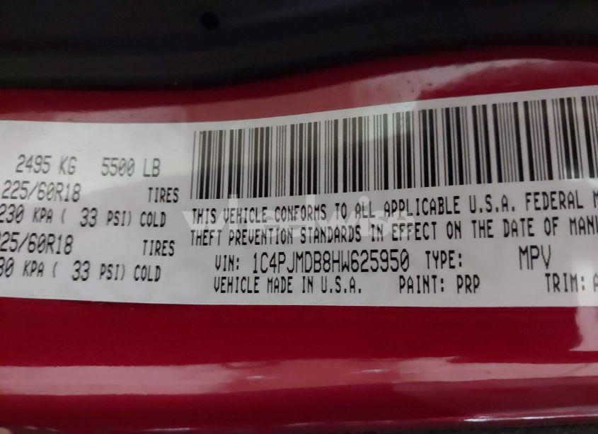 Photo 9 of 2017 Jeep Cherokee LIMITED 4X4 (VIN 1C4PJMDB8HW625950)