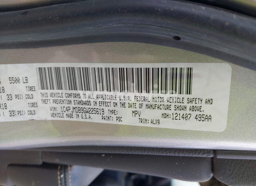 Photo 9 of 2016 Jeep Cherokee LIMITED (VIN 1C4PJMDB9GW225619)