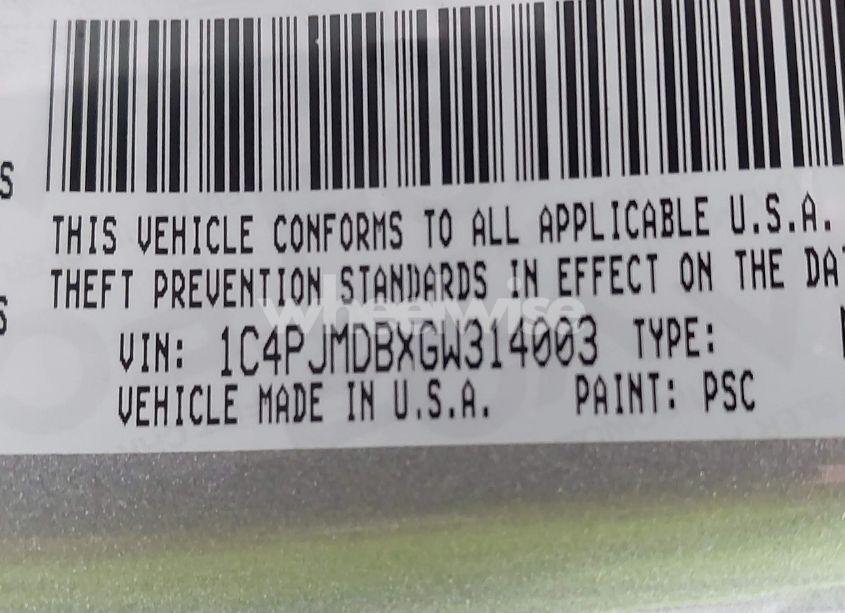 Photo 9 of 2016 Jeep Cherokee LIMITED (VIN 1C4PJMDBXGW314003)