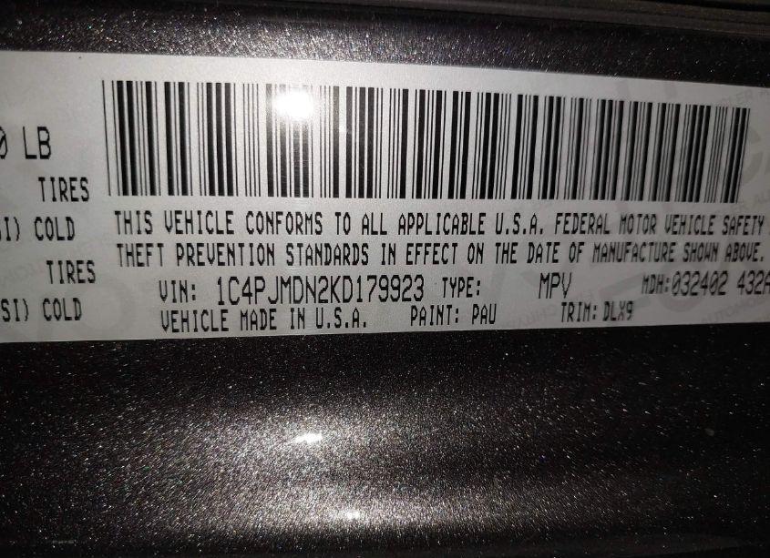 Photo 9 of 2019 Jeep Cherokee LIMITED 4X4 (VIN 1C4PJMDN2KD179923)