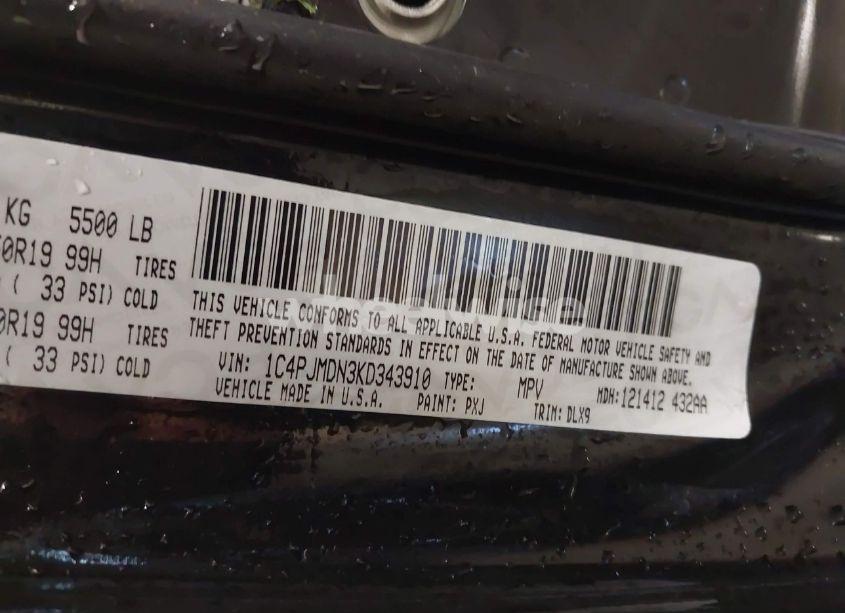 Photo 9 of 2019 Jeep Cherokee HIGH ALTITUDE 4X4 (VIN 1C4PJMDN3KD343910)