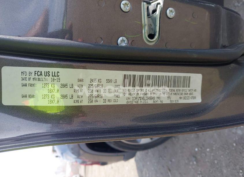 Photo 9 of 2020 Jeep Cherokee LIMITED 4X4 (VIN 1C4PJMDN5LD549649)