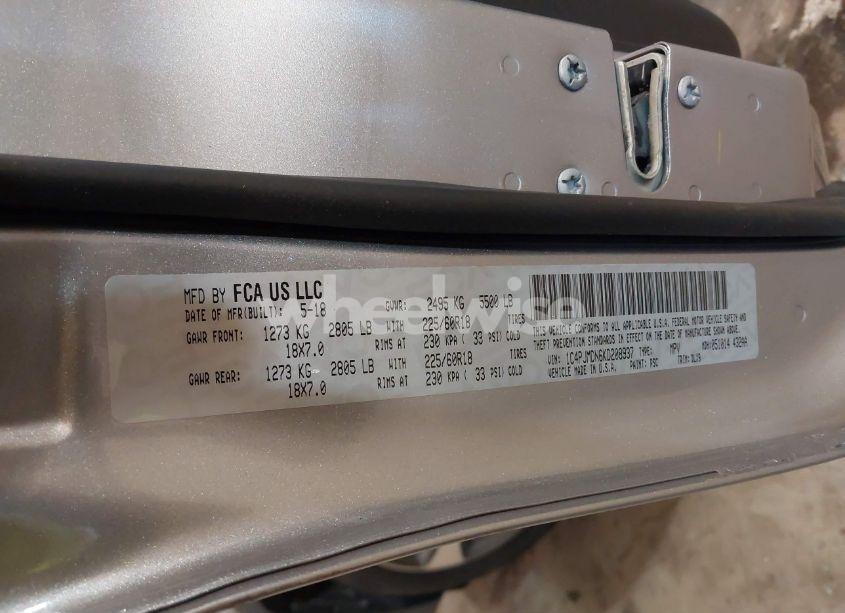 Photo 9 of 2019 Jeep Cherokee LIMITED 4X4 (VIN 1C4PJMDN6KD208937)