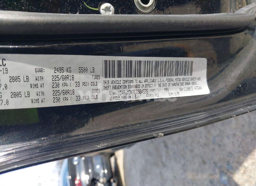 Photo 9 of 2020 Jeep Cherokee LIMITED 4X4 (VIN 1C4PJMDN7LD564525)