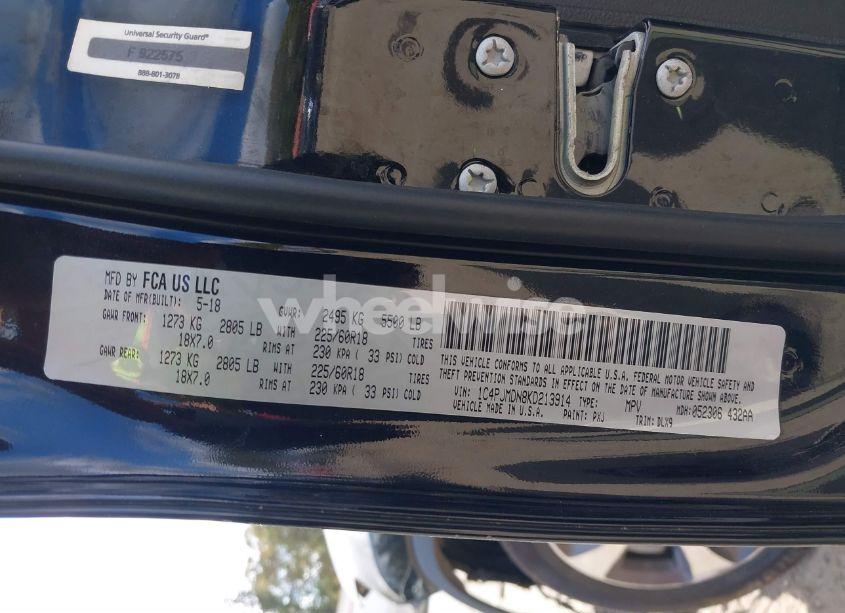 Photo 9 of 2019 Jeep Cherokee LIMITED 4X4 (VIN 1C4PJMDN8KD213914)