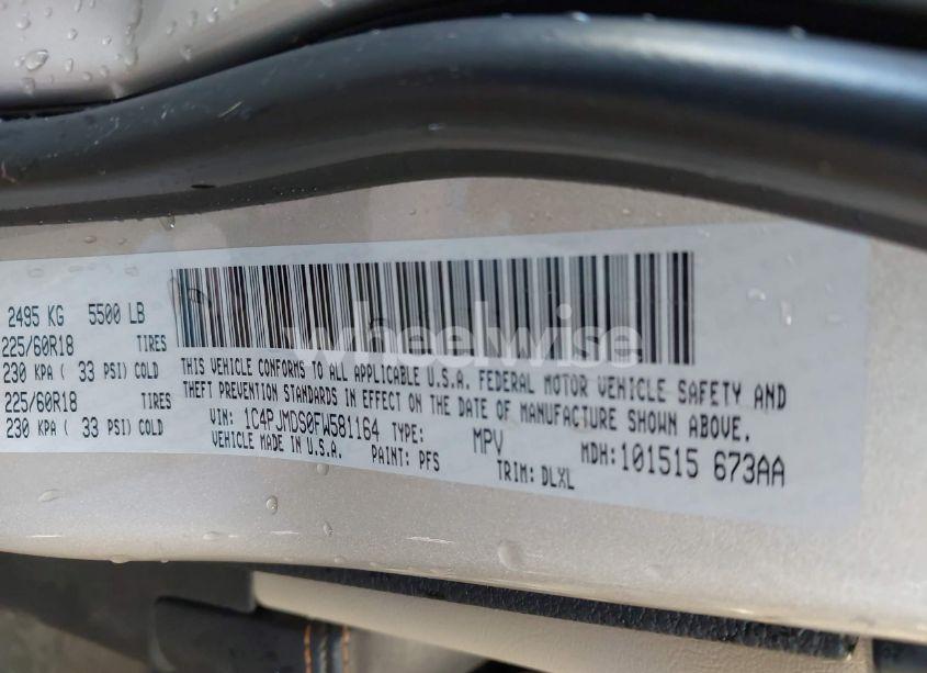 Photo 9 of 2015 Jeep Cherokee LIMITED (VIN 1C4PJMDS0FW581164)