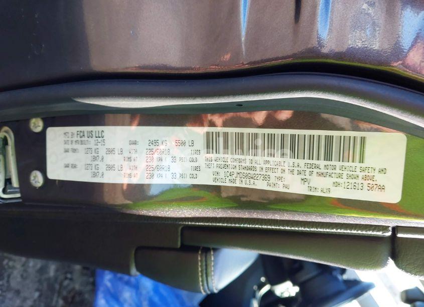 Photo 9 of 2016 Jeep Cherokee LIMITED (VIN 1C4PJMDS0GW227369)