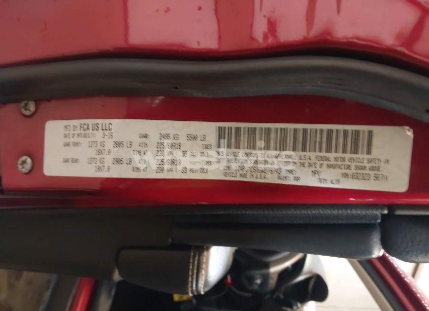 Photo 9 of 2016 Jeep Cherokee LIMITED (VIN 1C4PJMDS0GW278743)