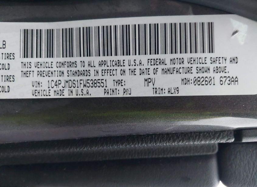 Photo 9 of 2015 Jeep Cherokee LIMITED (VIN 1C4PJMDS1FW538551)