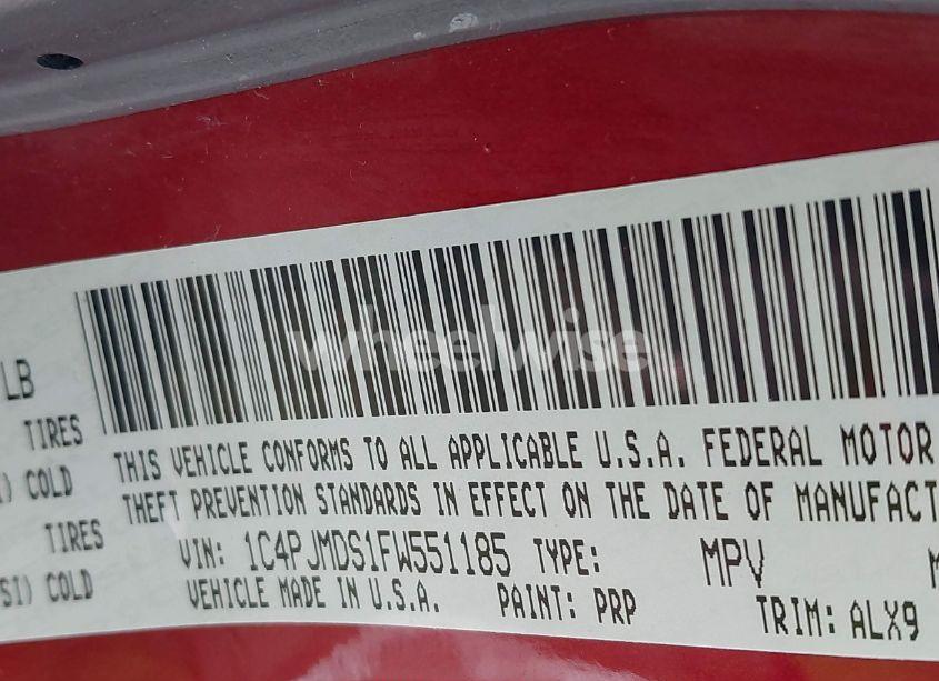 Photo 9 of 2015 Jeep Cherokee LIMITED (VIN 1C4PJMDS1FW551185)