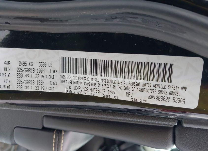 Photo 9 of 2017 Jeep Cherokee LIMITED 4X4 (VIN 1C4PJMDS1HW505617)