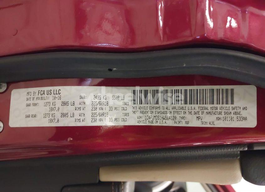 Photo 9 of 2017 Jeep Cherokee LIMITED 4X4 (VIN 1C4PJMDS1HW564120)