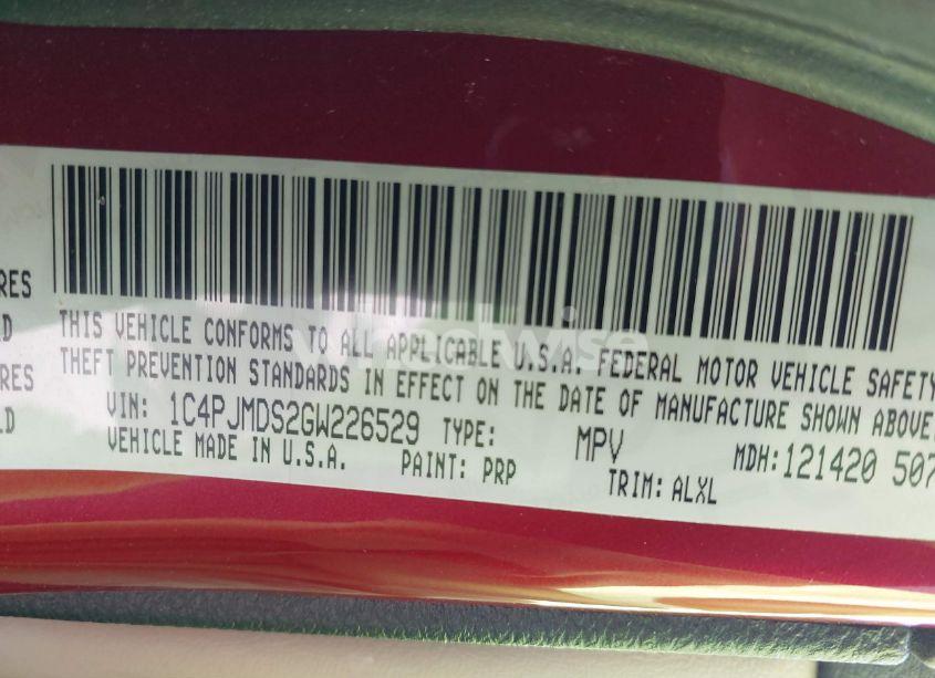 Photo 9 of 2016 Jeep Cherokee LIMITED (VIN 1C4PJMDS2GW226529)