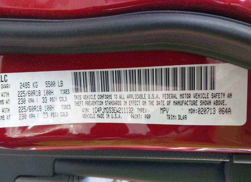 Photo 9 of 2014 Jeep Cherokee LIMITED (VIN 1C4PJMDS3EW211132)