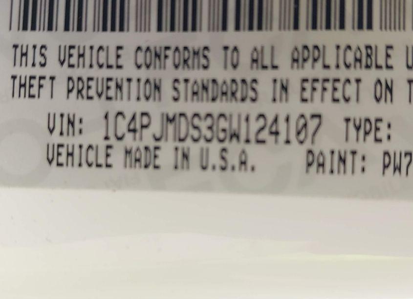 Photo 9 of 2016 Jeep Cherokee LIMITED (VIN 1C4PJMDS3GW124107)