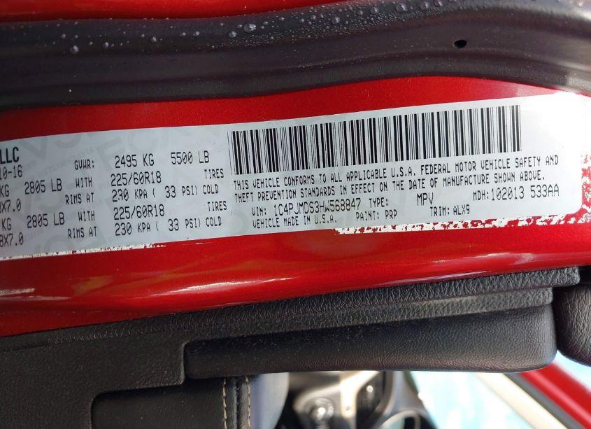 Photo 9 of 2017 Jeep Cherokee LIMITED 4X4 (VIN 1C4PJMDS3HW568847)