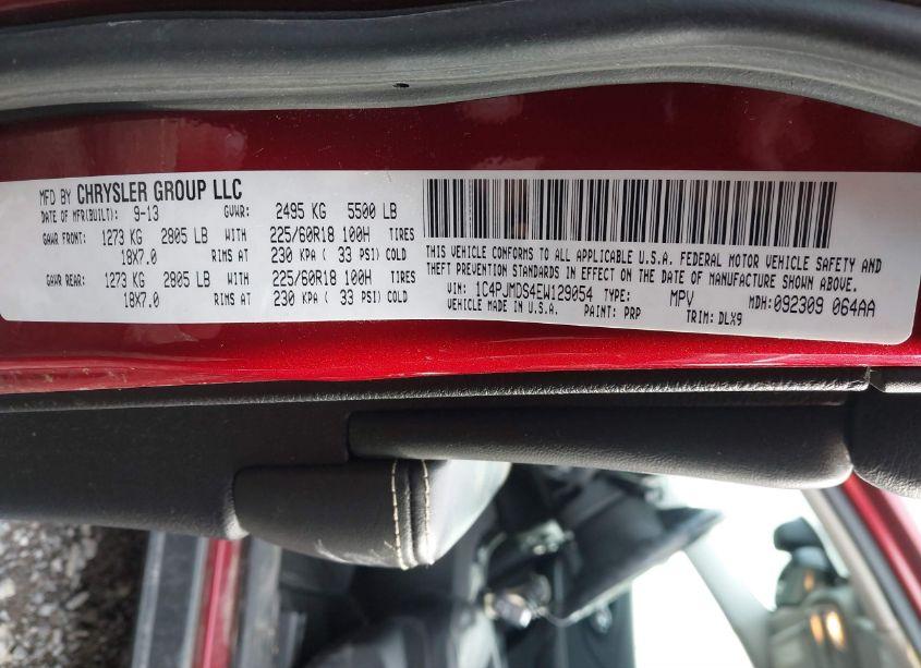 Photo 9 of 2014 Jeep Cherokee LIMITED (VIN 1C4PJMDS4EW129054)