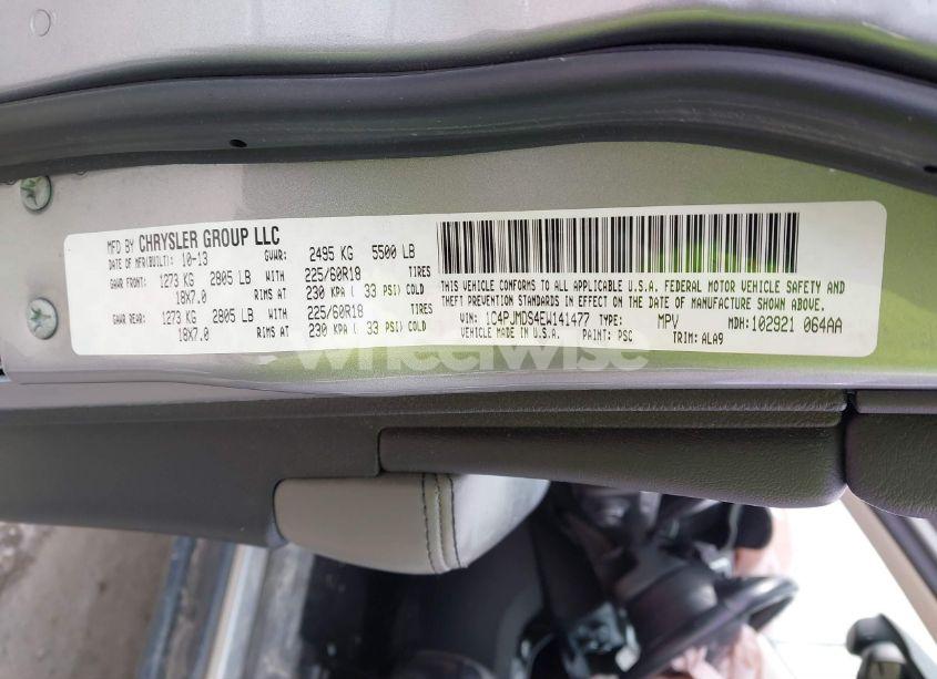 Photo 9 of 2014 Jeep Cherokee LIMITED (VIN 1C4PJMDS4EW141477)