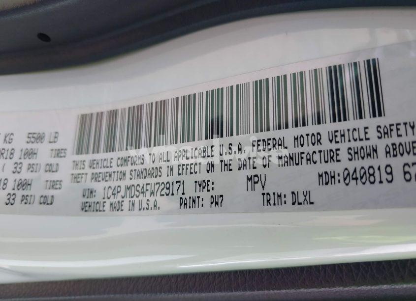 Photo 9 of 2015 Jeep Cherokee LIMITED (VIN 1C4PJMDS4FW729171)