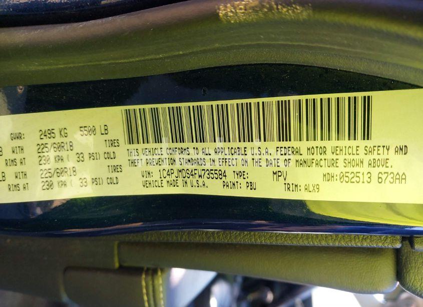 Photo 9 of 2015 Jeep Cherokee LIMITED (VIN 1C4PJMDS4FW735584)