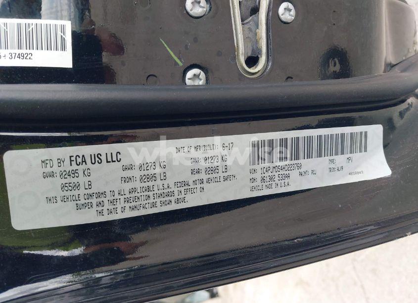 Photo 9 of 2017 Jeep Cherokee LIMITED 4X4 (VIN 1C4PJMDS4HD223760)