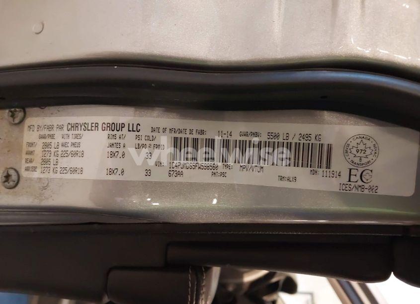 Photo 9 of 2015 Jeep Cherokee LIMITED (VIN 1C4PJMDS5FW598560)