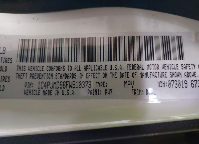 Photo 9 of 2015 Jeep Cherokee LIMITED (VIN 1C4PJMDS6FW510373)